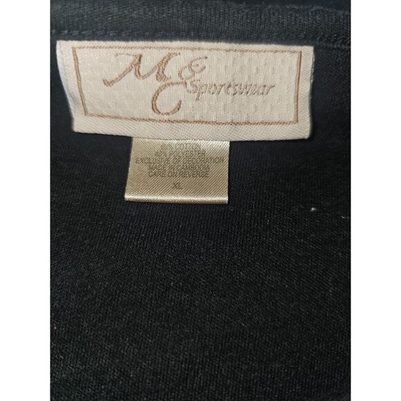 M&C Sportswear Black Long Sleeved Better Not Pout Christmas Shirt XL - Picture 6 of 10